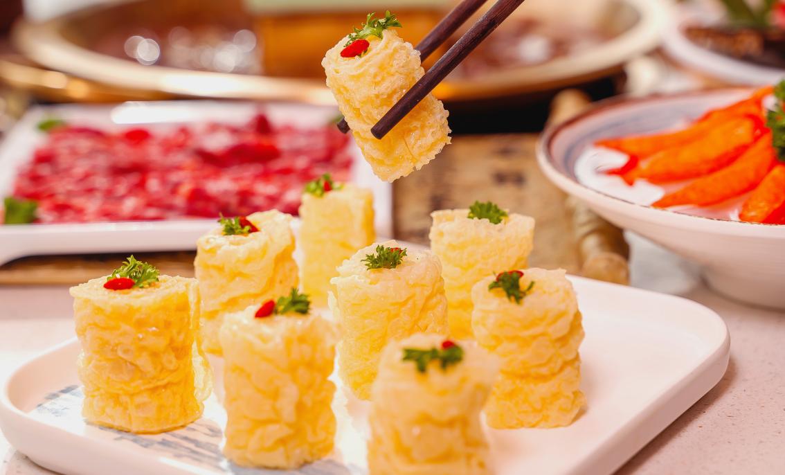 正宗重慶火鍋店，必備的五道素菜品，第一道就是必備！